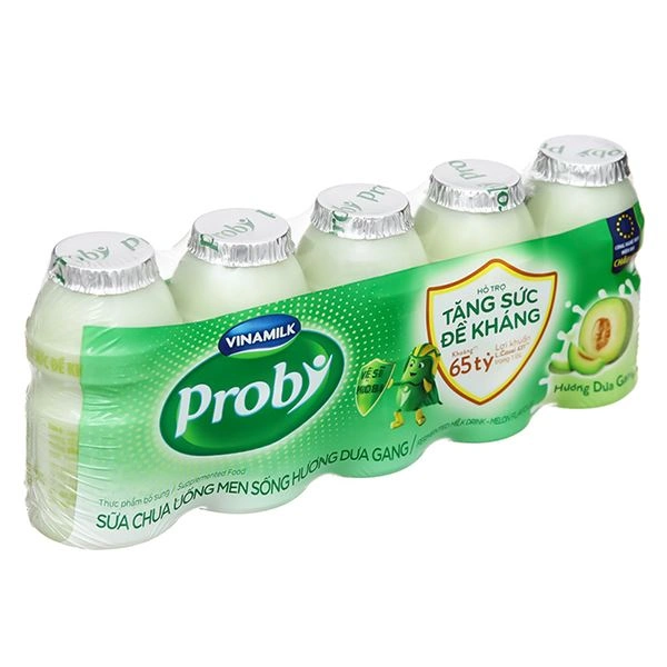 Lốc 5 chai sữa chua uống men sống Vinamilk Probi