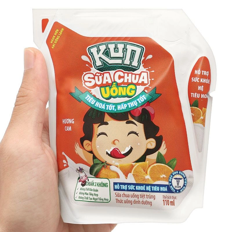 Sữa chua uống tiệt trùng LiF Kun vị cam 110 ml (từ 2 tuổi) 4