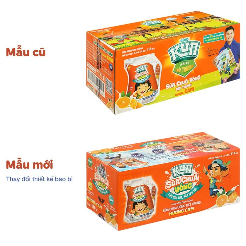 Sữa chua uống tiệt trùng LiF Kun vị cam 110 ml (từ 2 tuổi) 7