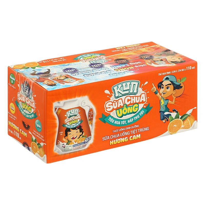 Sữa chua uống tiệt trùng LiF Kun vị cam 110 ml (từ 2 tuổi) 9