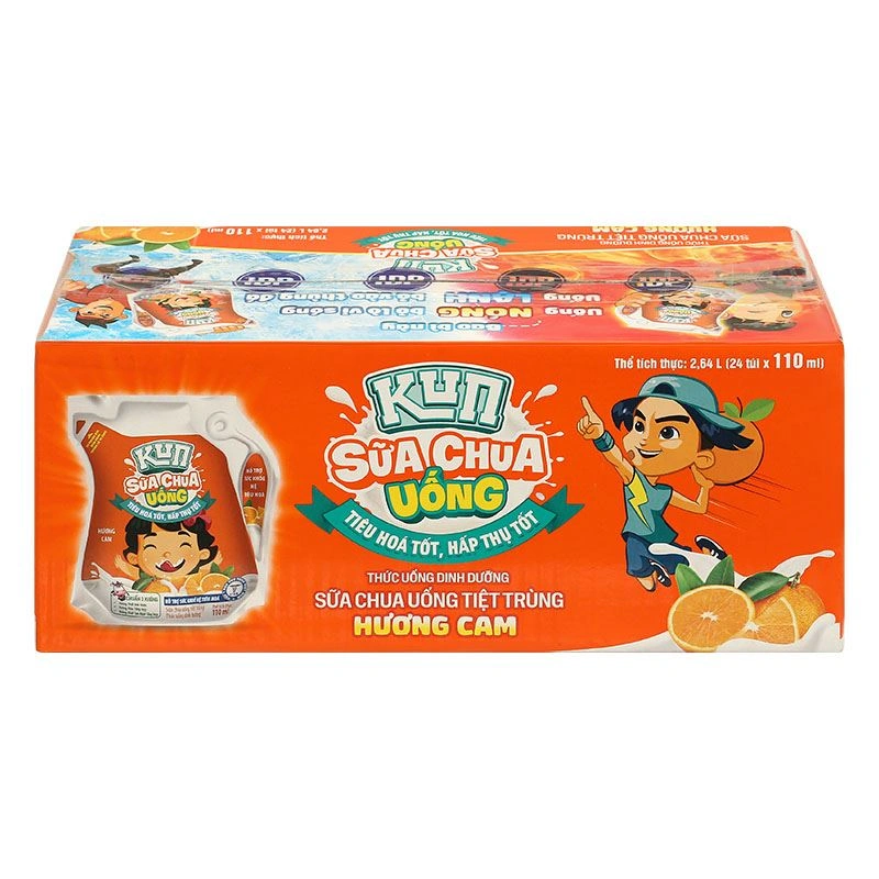 Sữa chua uống tiệt trùng LiF Kun vị cam 110 ml (từ 2 tuổi) 10