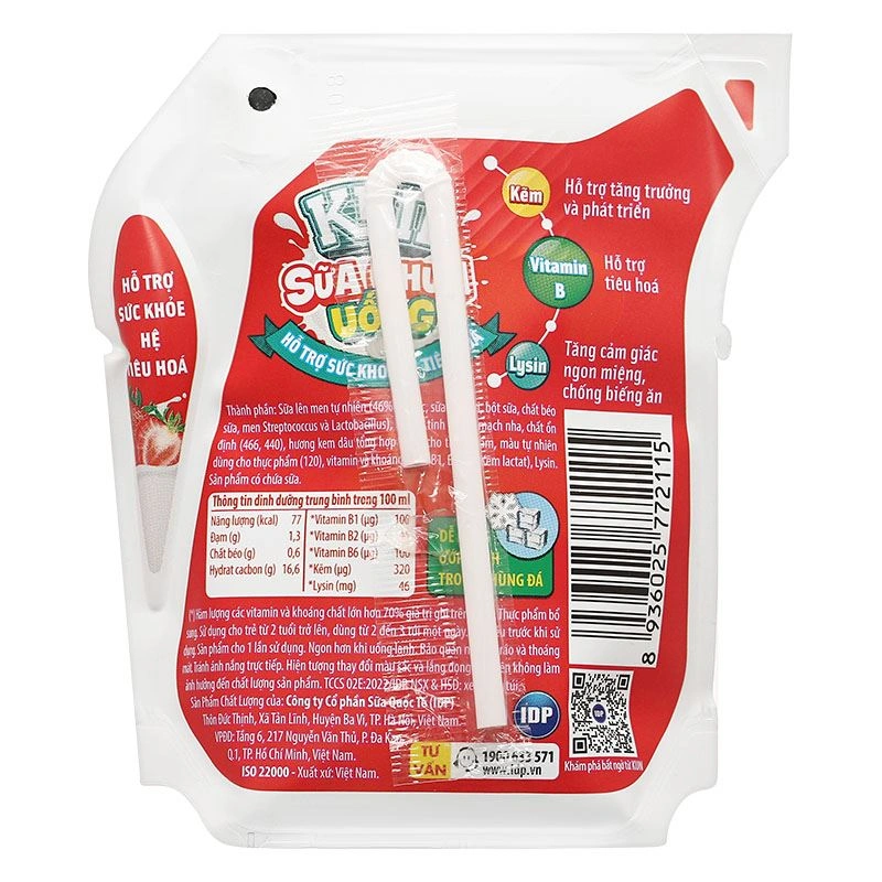 Sữa chua uống tiệt trùng LiF Kun vị kem dâu 110 ml (từ 2 tuổi) 3