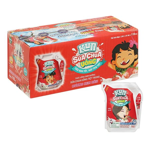 Thùng 24 túi sữa chua uống tiệt trùng LiF Kun