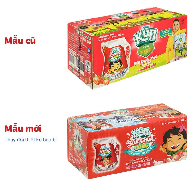 Sữa chua uống tiệt trùng LiF Kun vị kem dâu 110 ml (từ 2 tuổi) 7