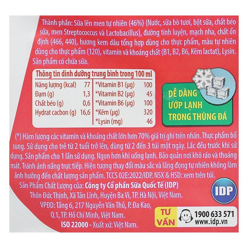 Sữa chua uống tiệt trùng LiF Kun vị kem dâu 110 ml (từ 2 tuổi) 15