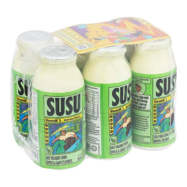 Lốc 6 chai sữa chua uống tiệt trùng Vinamilk SuSu