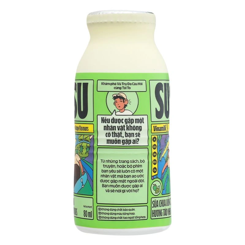 Thùng 48 chai sữa chua uống tiệt trùng Vinamilk SuSu vị táo, nho 80 ml (từ 1 tuổi) 8