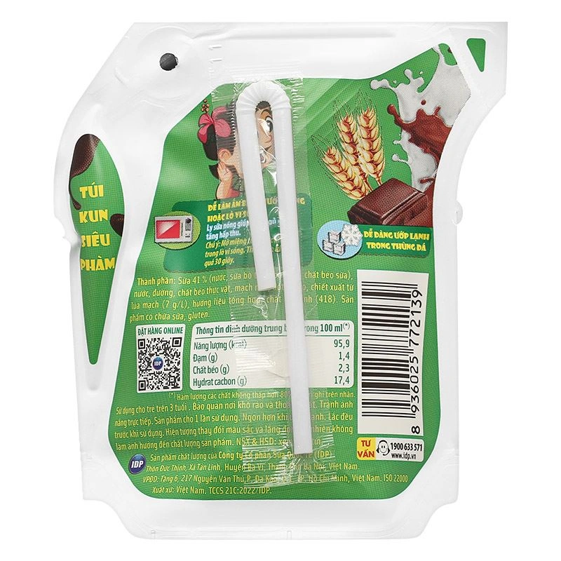 Thùng 24 túi thức uống lúa mạch socola LiF Kun 110 ml (từ 3 tuổi) 7