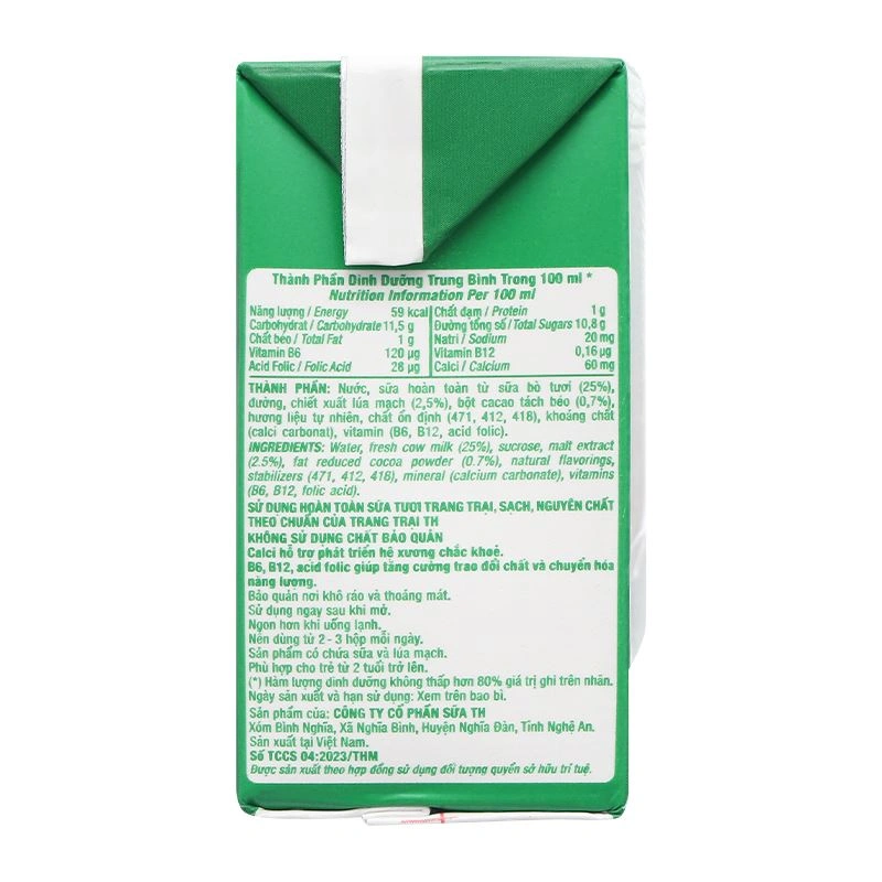 Thùng 48 hộp thức uống lúa mạch TH true Chocomalt Mistori 110 ml (từ 2 tuổi) - Giao bao bì ngẫu nhiên 22