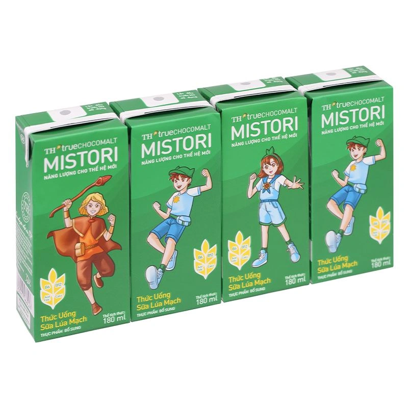 Thùng 48 hộp thức uống lúa mạch TH true Chocomalt Mistori 180 ml (từ 2 tuổi) - Giao bao bì ngẫu nhiên 8