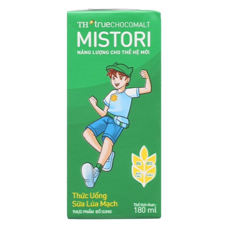 Thùng 48 hộp thức uống lúa mạch TH true Chocomalt Mistori 180 ml (từ 2 tuổi) - Giao bao bì ngẫu nhiên 12