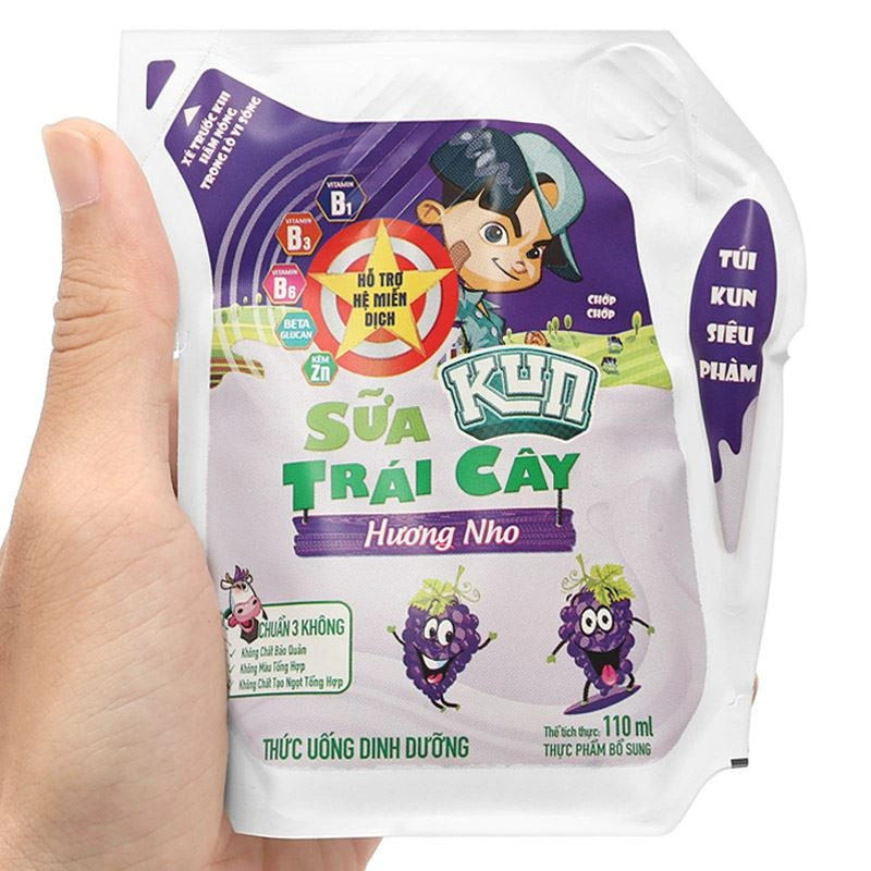 Sữa trái cây LiF Kun hương nho 110 ml (từ 3 tuổi) 4