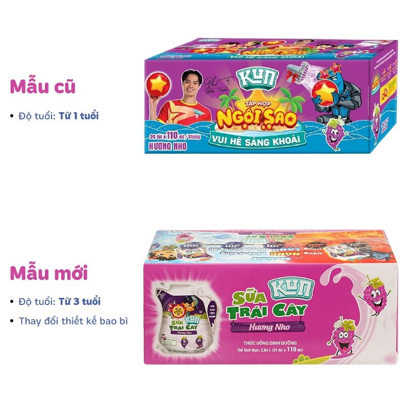 Sữa trái cây LiF Kun hương nho 110 ml (từ 3 tuổi) 7