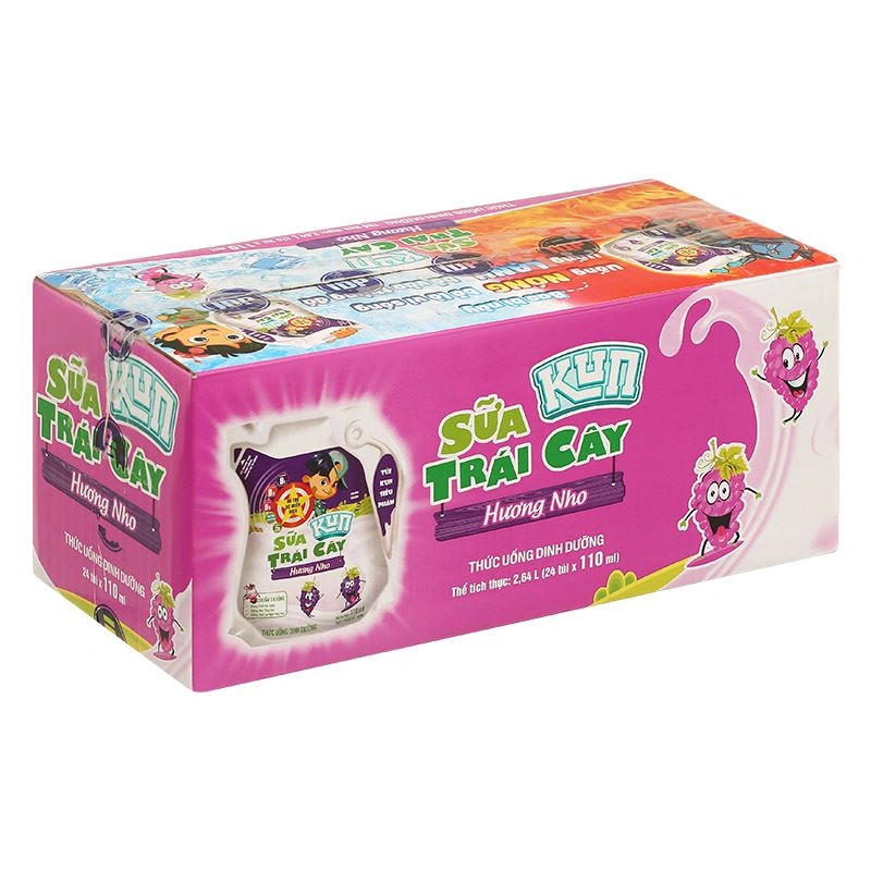 Sữa trái cây LiF Kun hương nho 110 ml (từ 3 tuổi) 9