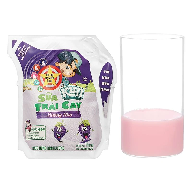 Sữa trái cây LiF Kun hương nho 110 ml (từ 3 tuổi) 14