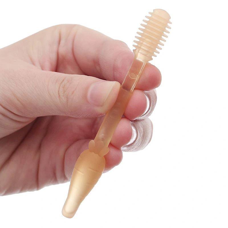 Bộ 2 bàn chải + rơ lưỡi cho bé TOP KIDS (từ 0 tháng) silicone mềm - Màu vàng cam 10