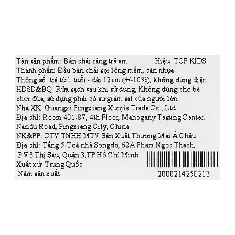 Bàn chải cho bé TOP KIDS lông mềm (từ 1 tuổi) - Giao mẫu ngẫu nhiên 9