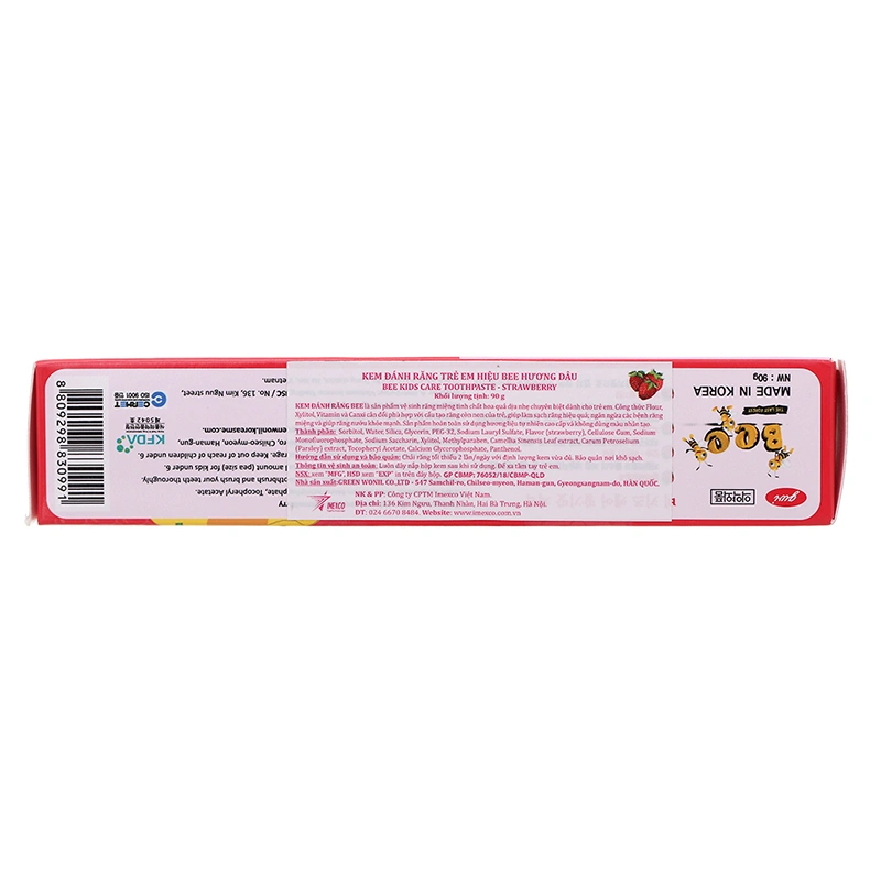 Kem đánh răng cho bé từ 3 tuổi Bee hương nho 90g 8