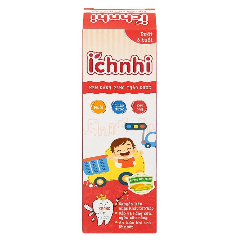 Kem đánh răng thảo dược cho bé 0 - 6 tuổi Ích Nhi hương dưa gang 50g 2