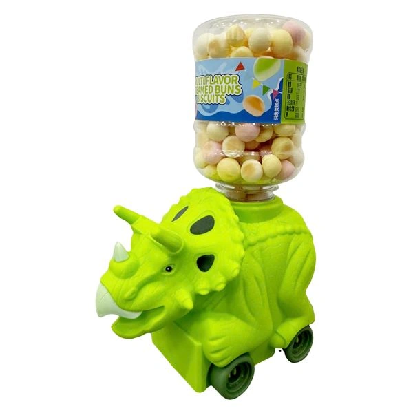 Bánh quy đồ chơi bình nước khủng long Steamed nhiều vị hũ 50g (từ 1 tuổi) 1
