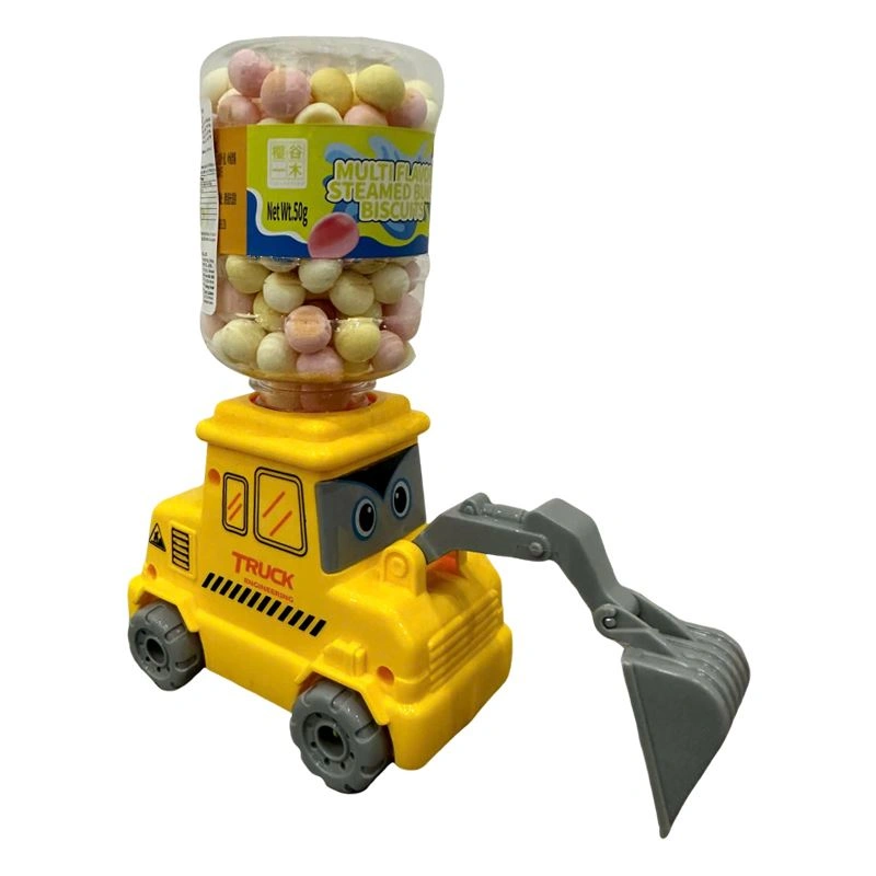Bánh quy đồ chơi bình nước xe máy xúc Steamed nhiều vị hũ 50g (từ 1 tuổi) - Màu ngẫu nhiên 3