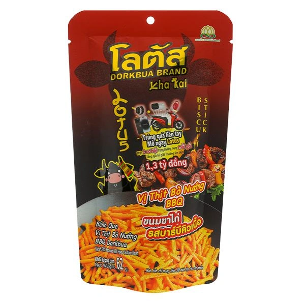 Bánh que Dorkbua vị thịt bò nướng BBQ