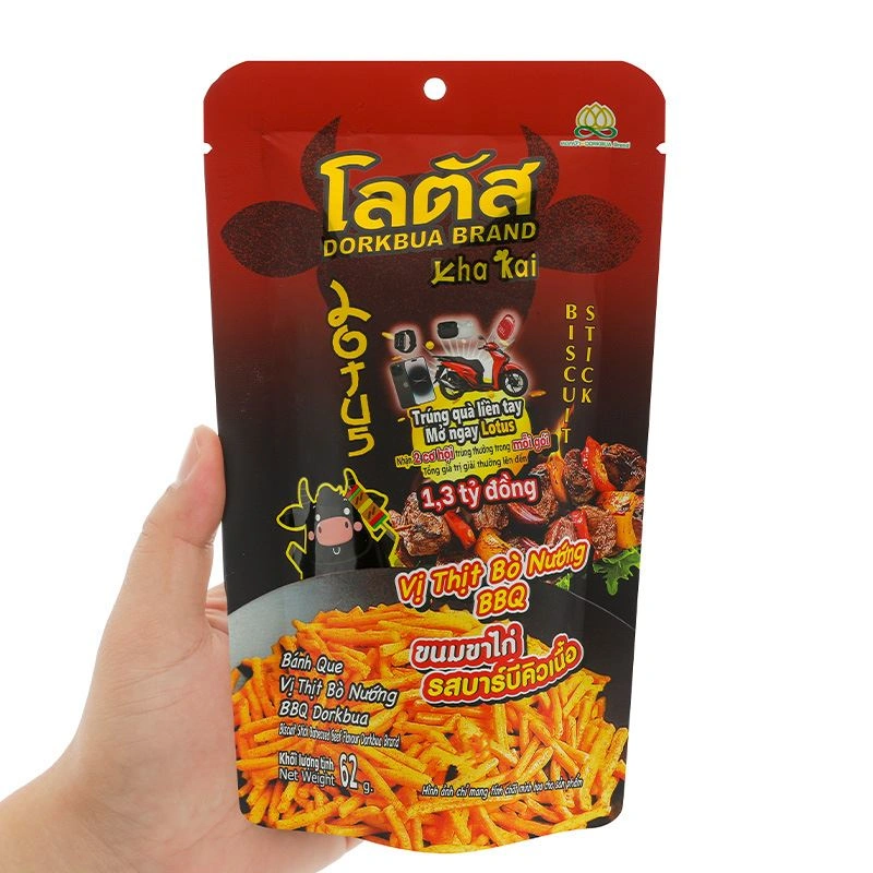 Bánh que Dorkbua vị thịt bò nướng BBQ gói 62g (từ 3 tuổi) 3