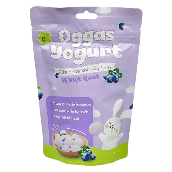 Sữa chua khô sấy lạnh vị việt quất Oggas Yogurt gói 18g (từ 6 tháng) 1