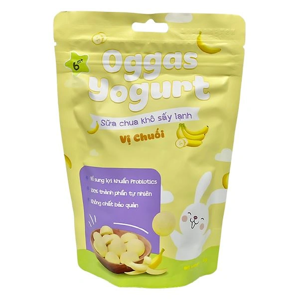 Sữa chua khô sấy lạnh vị chuối Oggas Yogurt gói 18g (từ 6 tháng) 1