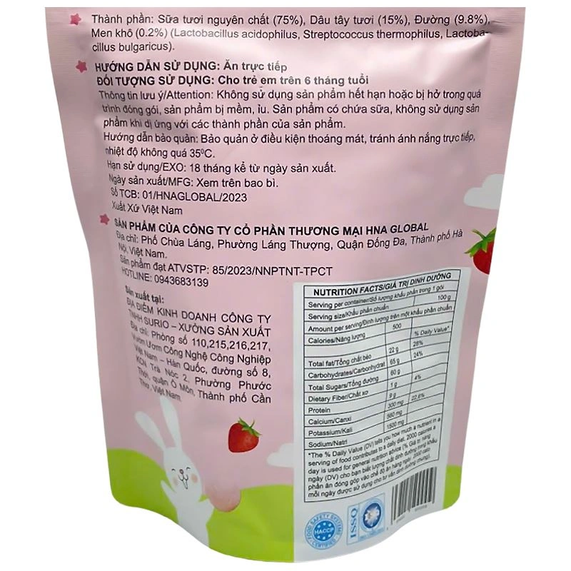 Sữa chua khô sấy lạnh vị mãng cầu Oggas Yogurt gói 18g (từ 6 tháng) 5