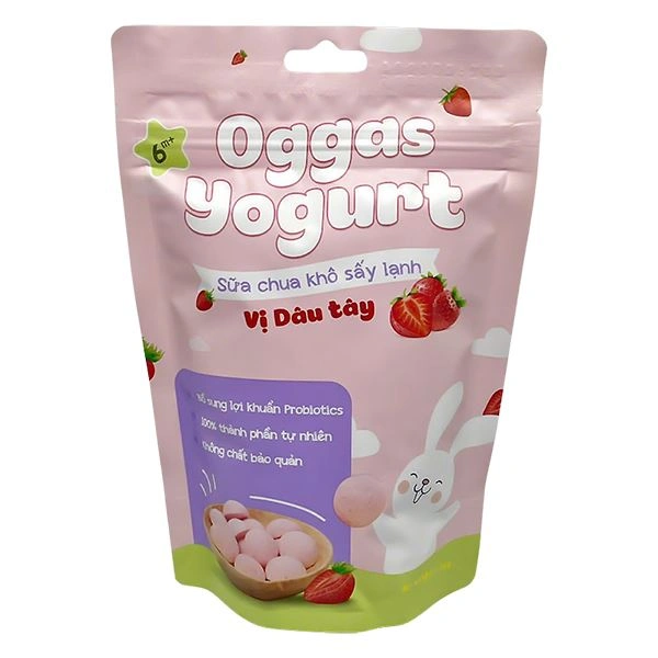 Sữa chua khô sấy lạnh vị dâu Oggas Yogurt gói 18g (từ 6 tháng) 1