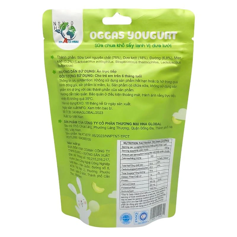 Sữa chua khô sấy lạnh vị mãng cầu Oggas Yogurt gói 18g (từ 6 tháng) 6