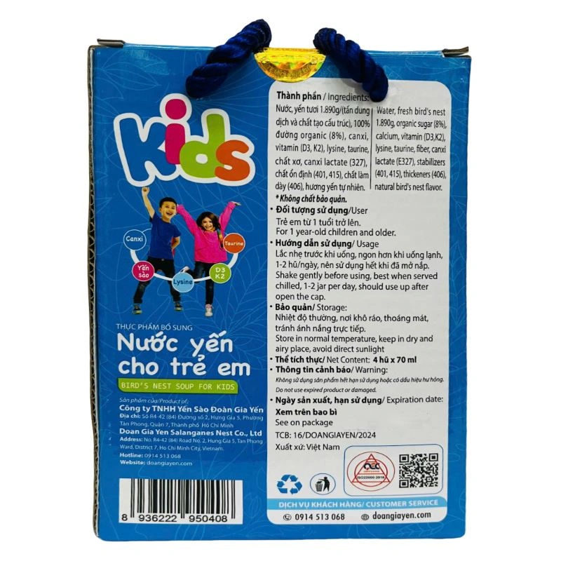 Hộp 4 hũ nước yến sào Yan Nest Kids 70 ml (từ 1 tuổi) 3