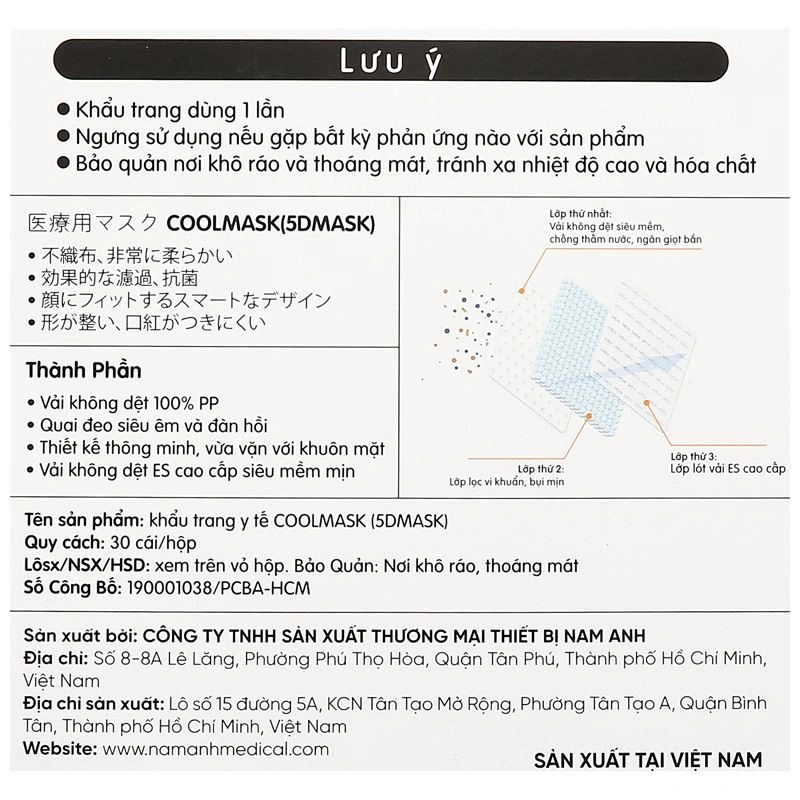 Hộp 30 cái khẩu trang y tế FAMAPRO CoolMask 3 lớp 11