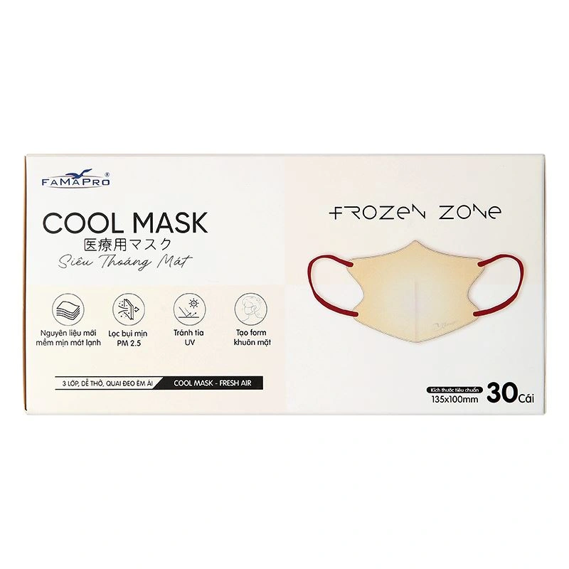 Hộp 30 cái khẩu trang y tế FAMAPRO CoolMask 3 lớp 4