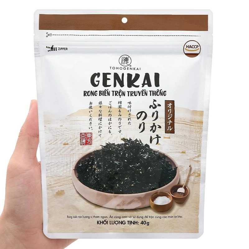 Rong biển giòn trộn khô gà Genkai gói 40g (từ 1 tuổi) 12