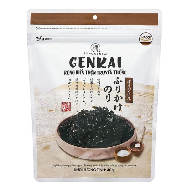 Rong biển giòn trộn truyền thống Genkai gói 40g - Mẫu mới