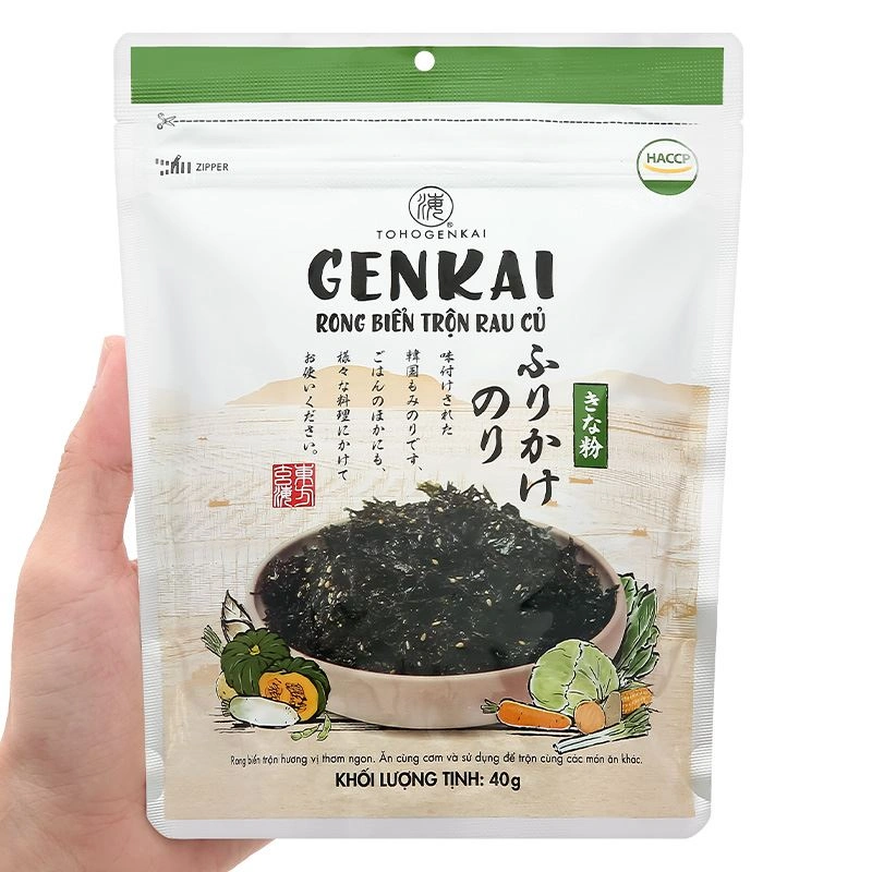 Rong biển giòn trộn khô gà Genkai gói 40g (từ 1 tuổi) 18