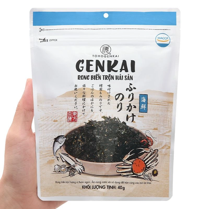 Rong biển giòn trộn khô gà Genkai gói 40g (từ 1 tuổi) 6