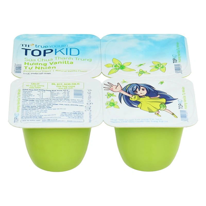 Lốc 4 hộp sữa chua thanh trùng TH true YOGURT TOPKID vị chuối, lúa mạch 60g (từ 2 tuổi) - Giao bao bì ngẫu nhiên 9
