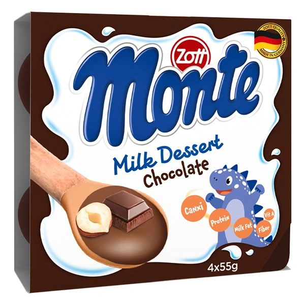 Lốc 4 hũ váng sữa Zott Monte vị socola - Giao bao bì ngẫu nhiên