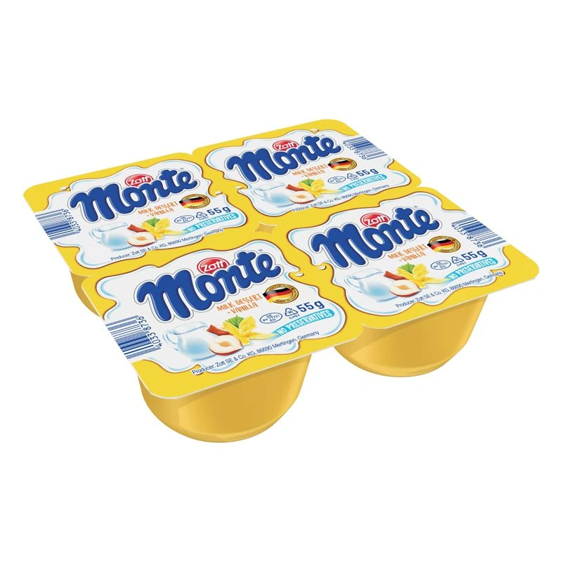 Lốc 4 hũ váng sữa Zott Monte vị vani 55g (từ 6 tháng) - Giao bao bì ngẫu nhiên 5