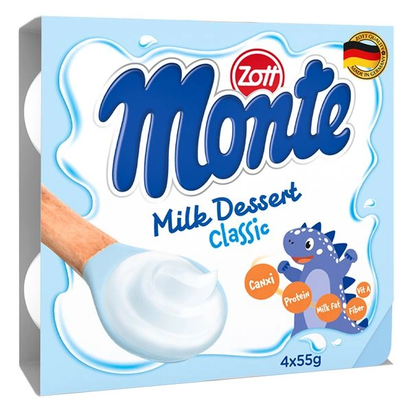 Lốc 4 hũ váng sữa Zott Monte Classic - Giao bao bì ngẫu nhiên