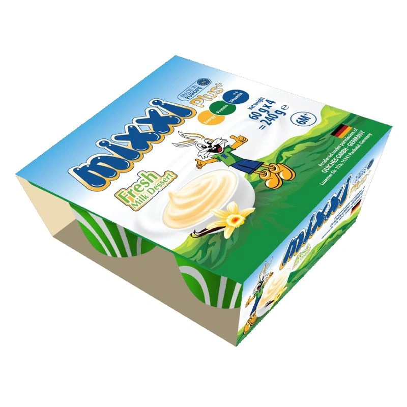 Lốc 4 hũ váng sữa Kidsmix Mixxi vị kem vani 60g (từ 6 tháng) 2