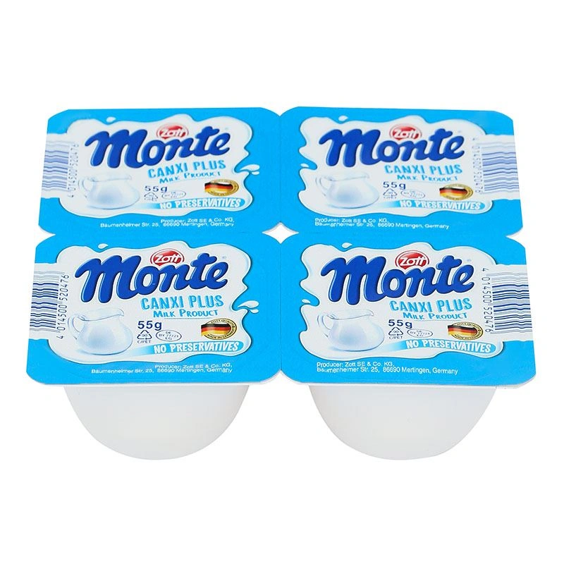 Lốc 4 hũ váng sữa Zott Monte Canxi Plus 55g (từ 6 tháng) 4