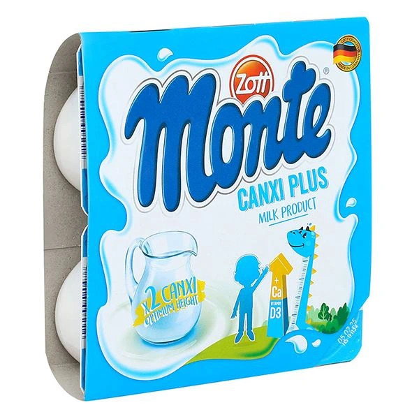 Lốc 4 hũ váng sữa Zott Monte Canxi Plus 55g (từ 6 tháng) 1