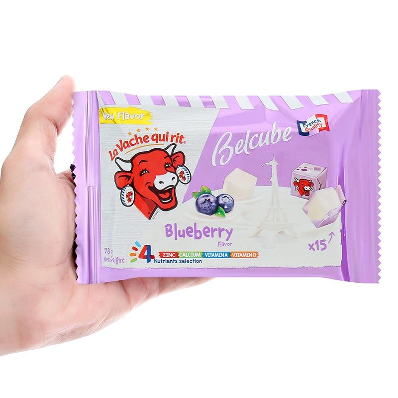 Phô mai Con Bò Cười Belcube vị việt quất gói 15 viên 78g (từ 3 tuổi) 3