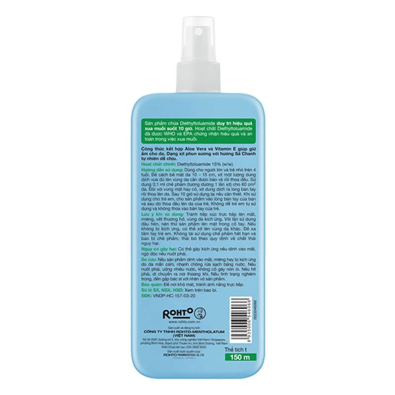 Xịt chống muỗi Remos 70 ml hương sả chanh (từ 4 tuổi) 5