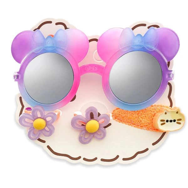 Mắt kính kèm cột tóc, kẹp tóc cam bé gái HappyTime 516303