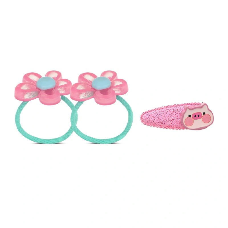 Mắt kính kèm cột tóc, kẹp tóc hồng bé gái HappyTime 516310 8